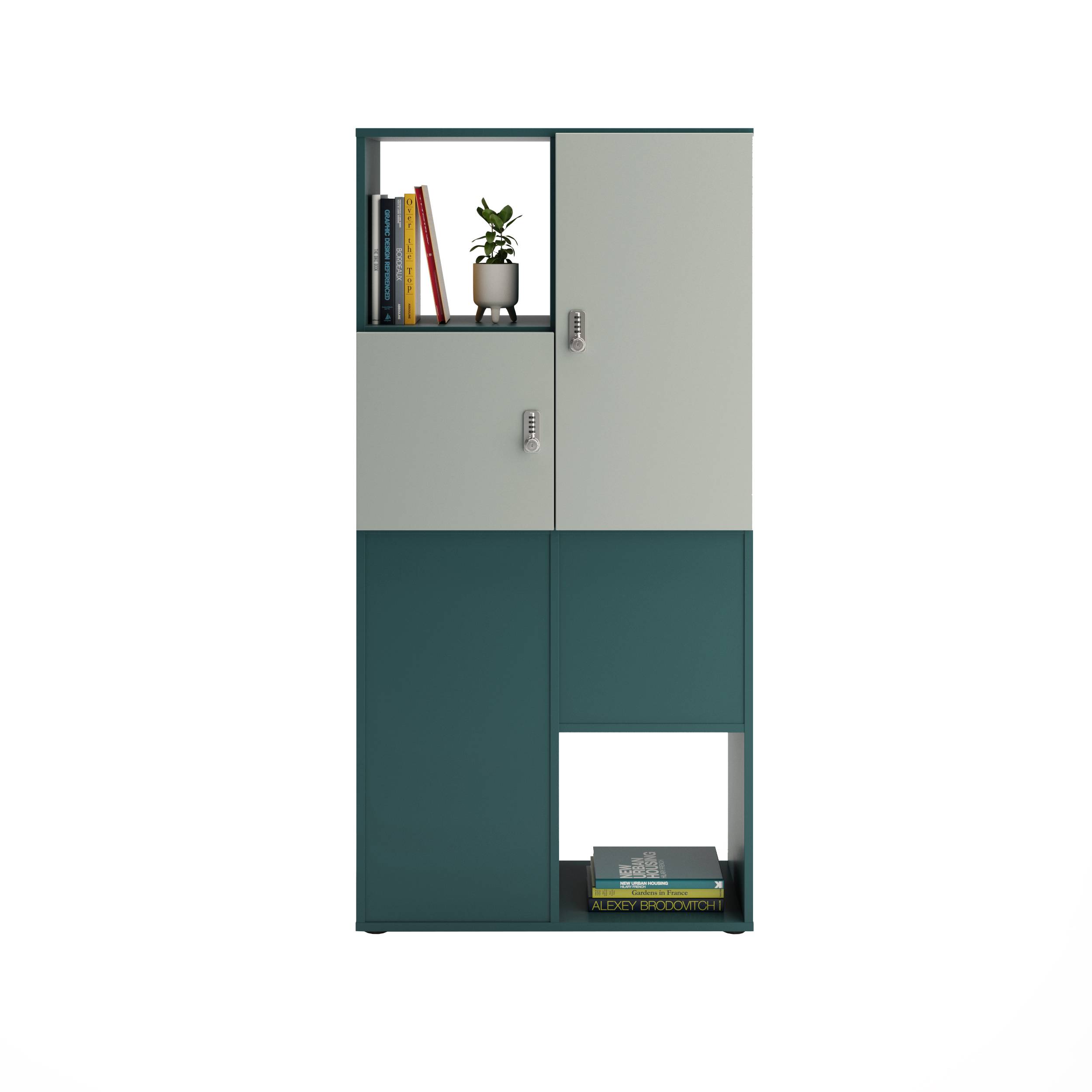 Rangement BOB 1 module simple avec porte “push to open” Configuration - Bisley