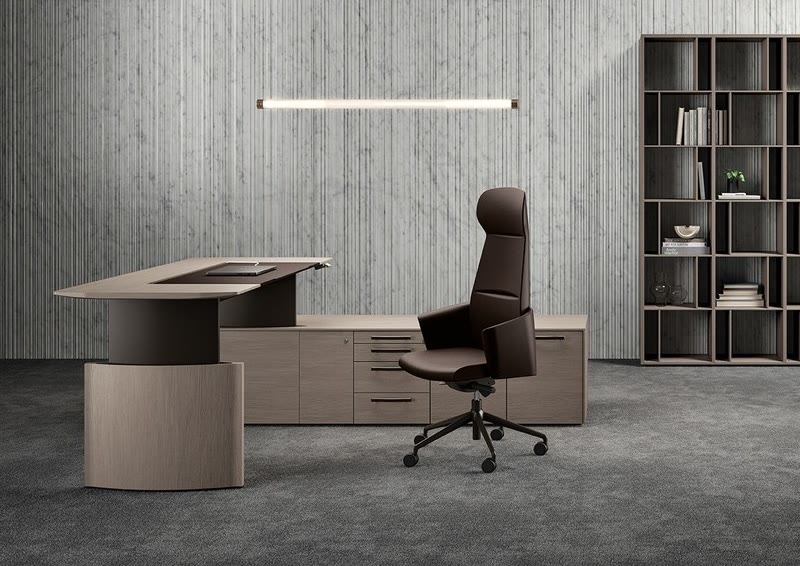 Bureau de direction ELEVA sur meuble de Bralco