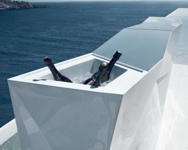 Module de bar FAZ de VONDOM avec seau à glace intégré
