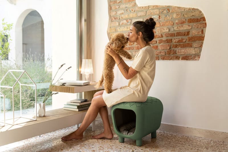 Banc PANCUCCIA de SLIDE avec niche pour animal