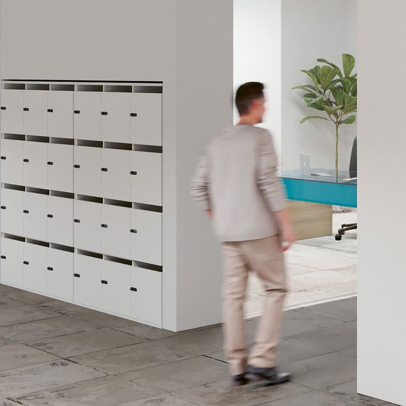 Casier courrier CUBIK d'Harmony dans un hall