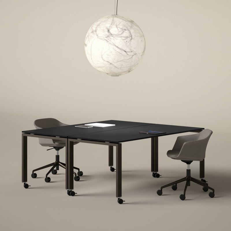 Table GLIDER plateau verre 8 places BRALCO