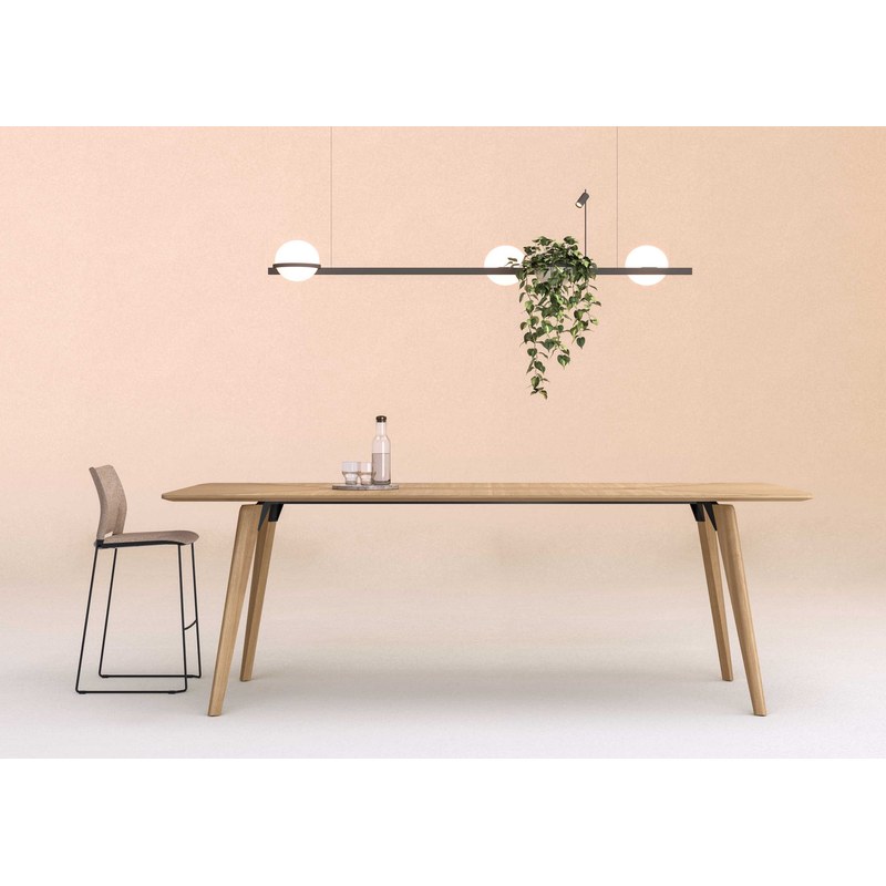 Table de réunion RAIL 140 cm de profondeur BRALCO