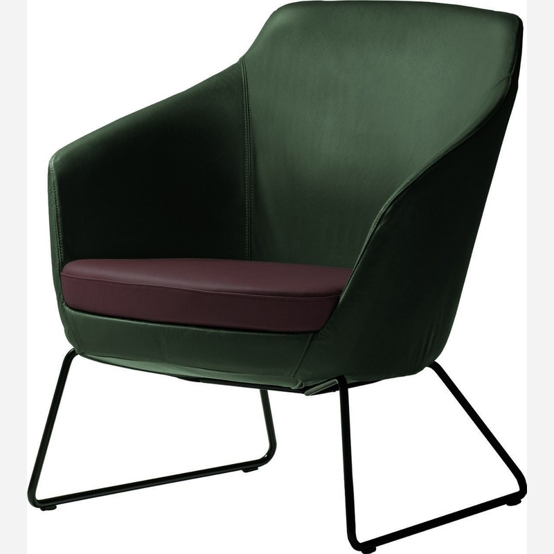 Fauteuil lounge SETAR piètement luge BRALCO