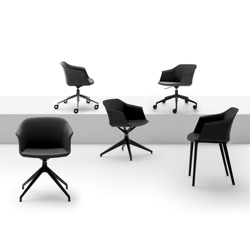 Chaise pivotante SEIKA piètement 4 branches BRALCO