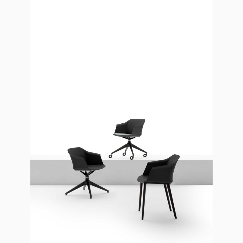 Chaise SEIKA sur roulettes BRALCO