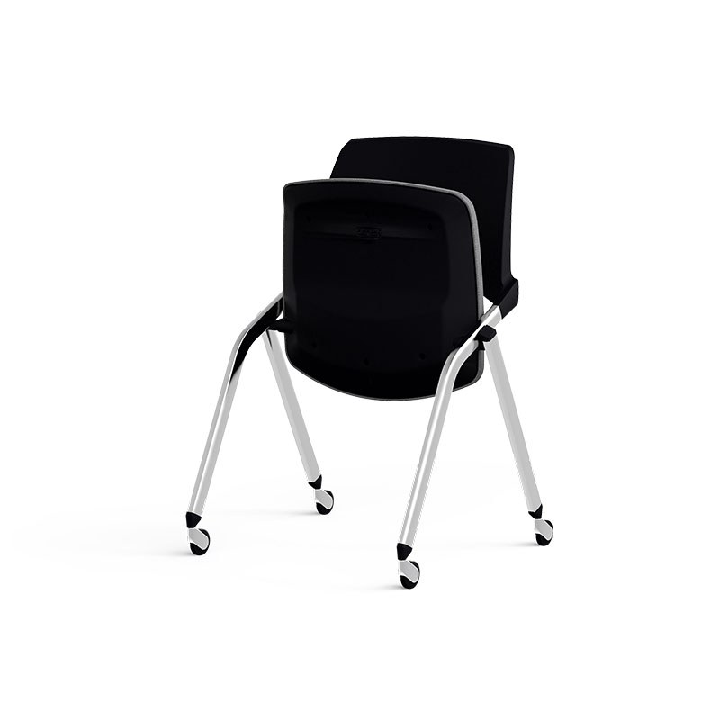 Chaise EMI assise tapissée sur roulettes EOL