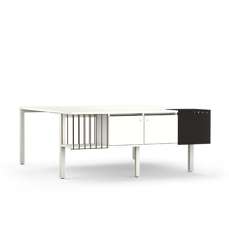 Meuble JAMES 2 portes, cube et cube filaire pour bench P. 165 cm EOL