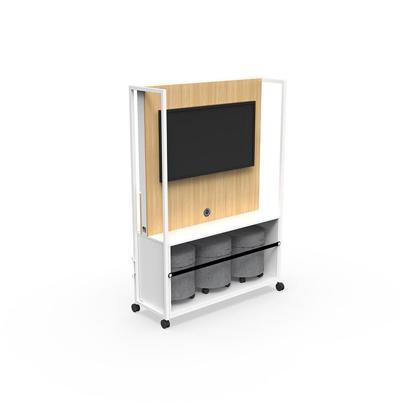 Tableau mobile multimédia MARTIN 2 faces avec poufs EOL
