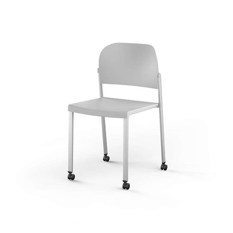 Chaise ROMY polypropylène sur roulettes EOL