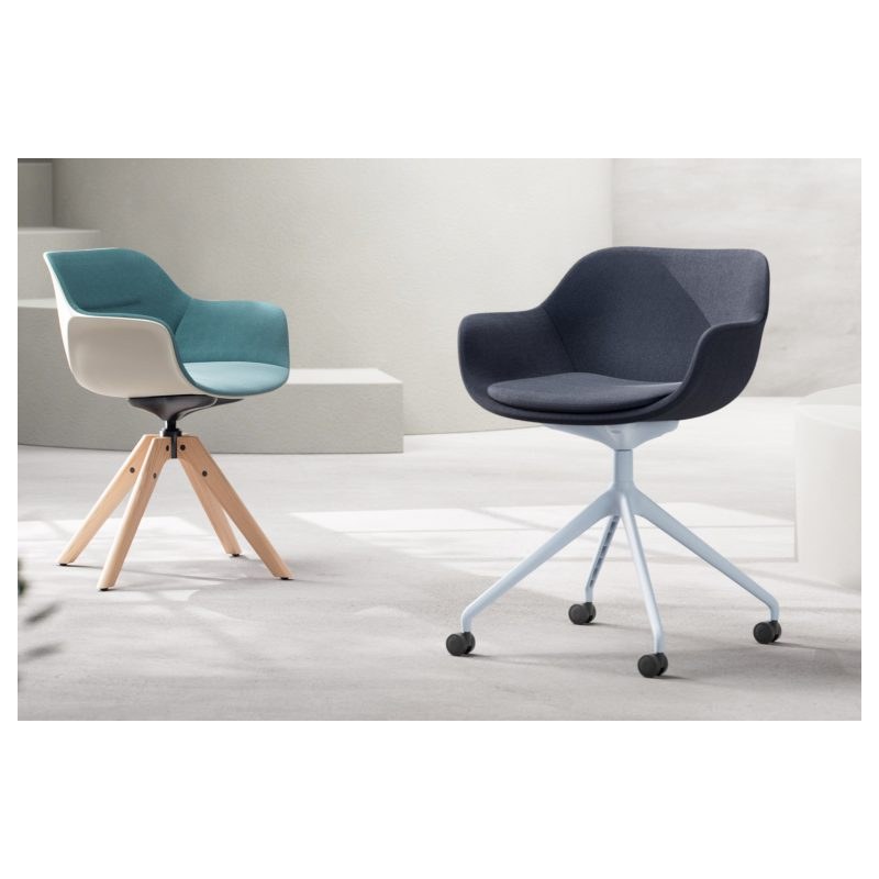 Chaise et fauteuil pivotants ABRIL base aluminium - esPATTIO