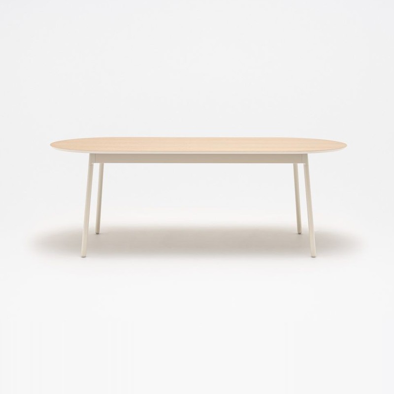 Table ovale design pied métal UNIT
