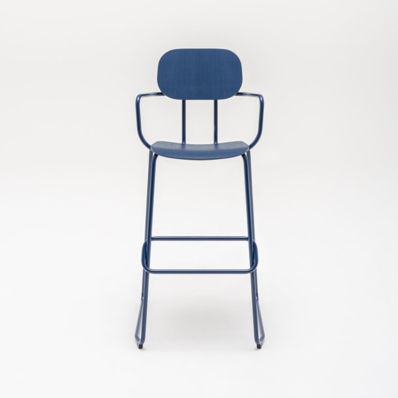 Tabouret NEW SCHOOL en bois accoudoirs