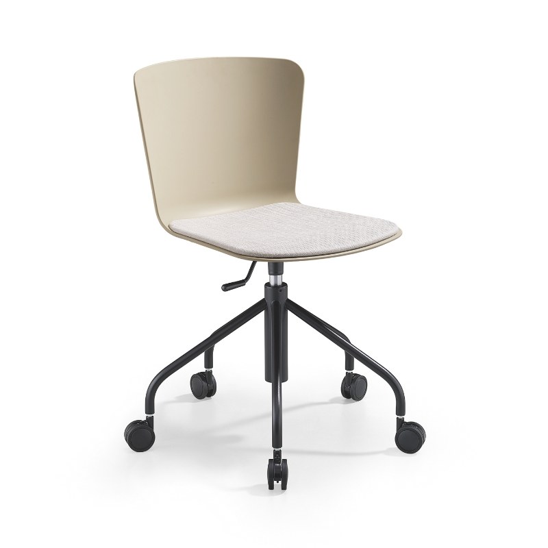 Chaise de bureau CALLA en polypropylène et tissu - MIDJ