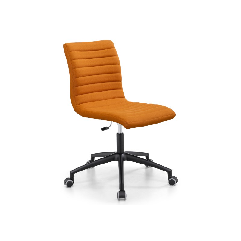 Chaise de bureau STAR en tissu, dossier bas - MIDJ