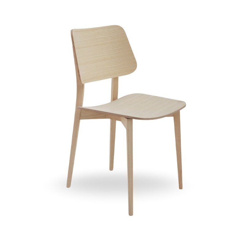 Chaise JOE coque bois, pieds bois - MIDJ
