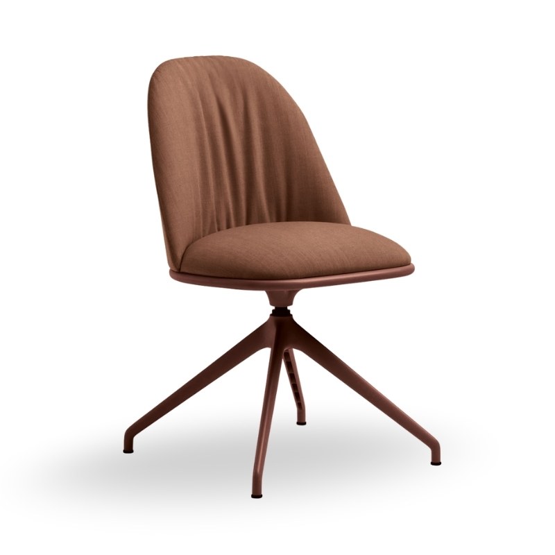 Chaise LEA DELUXE en tissu, pivotante à retour automatique - MIDJ