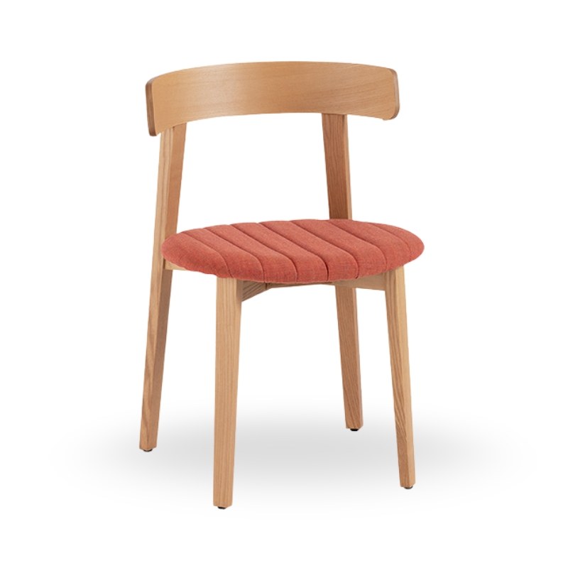 Chaise MAYA en tissu, pieds bois - MIDJ