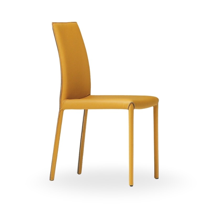 Chaise NUVOLA entièrement habillée, dossier bas - MIDJ