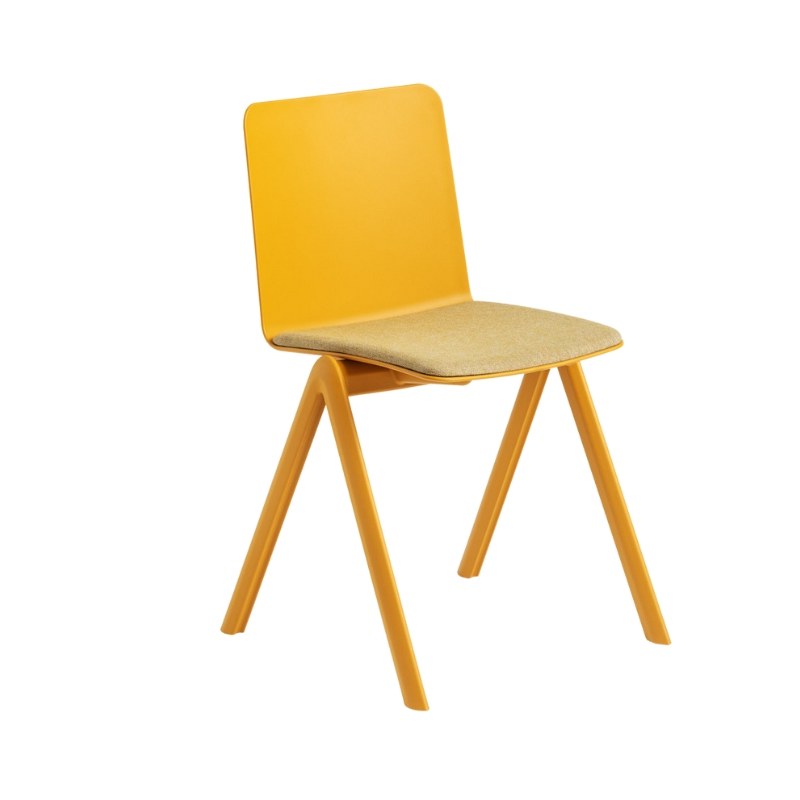 Chaise STACK en polypropylène, coussin d'assise - MIDJ