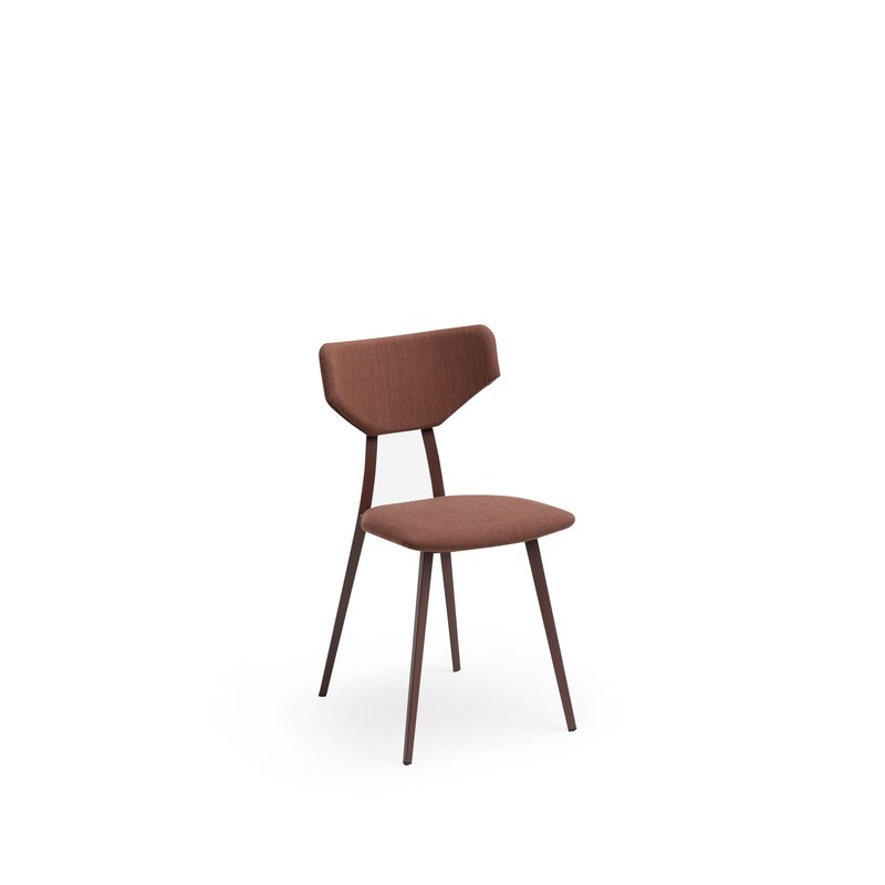 Chaise TOSCA en tissu, pieds métal - MIDJ