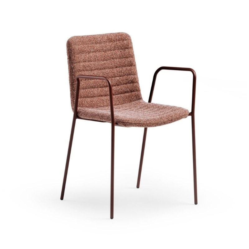 Fauteuil COVER.1 en tissu, pieds métal - MIDJ
