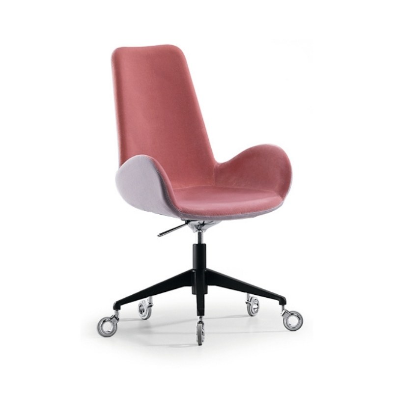 Fauteuil de bureau DALIA en tissu, dossier haut - MIDJ