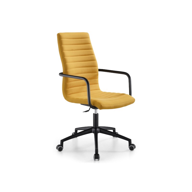 Fauteuil de bureau STAR en tissu, dossier haut - MIDJ
