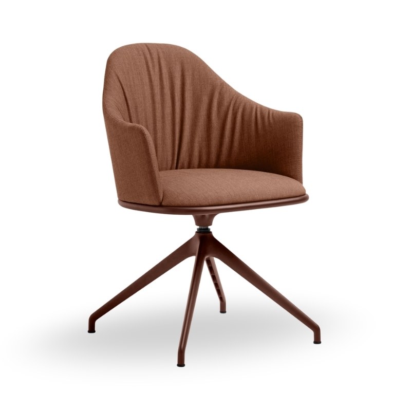 Fauteuil LEA DELUXE en tissu, pivotant à retour automatique - MIDJ
