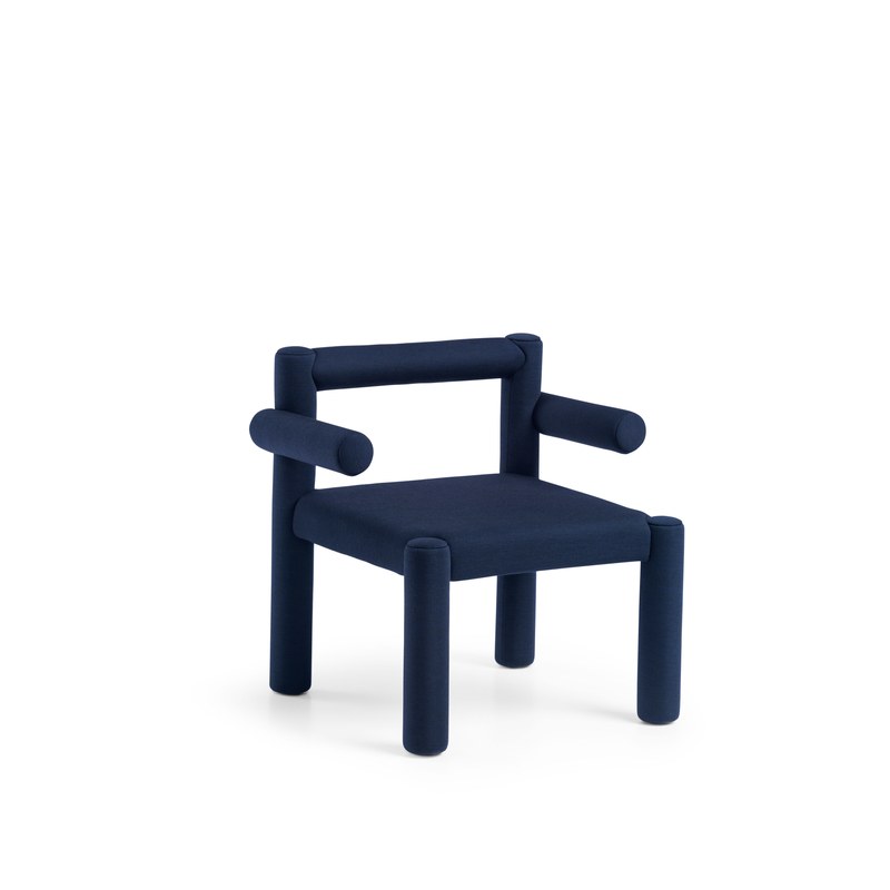 Fauteuil lounge TU-BE entièrement habillé, avec accoudoirs - MIDJ