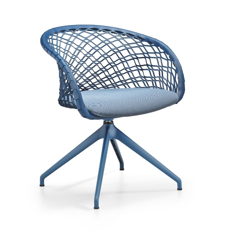 Fauteuil P47 en tissu, pivotant - MIDJ