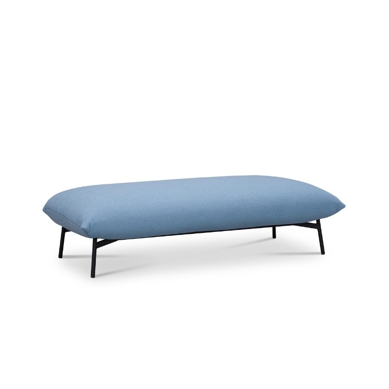 Pouf AREA 2 places, en tissu, pieds métal - MIDJ