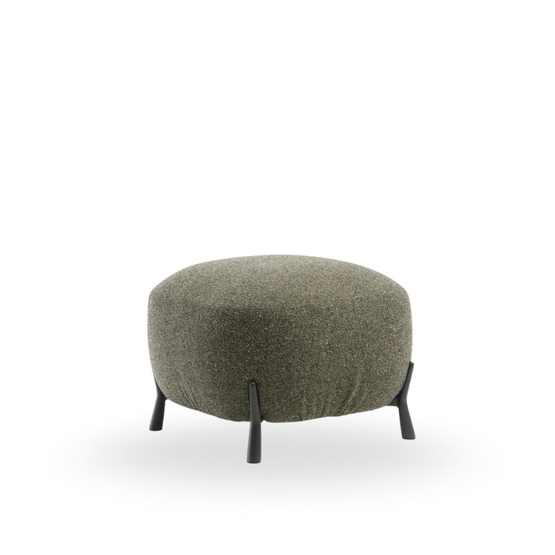 Pouf MYS en tissu, pieds métal - MIDJ