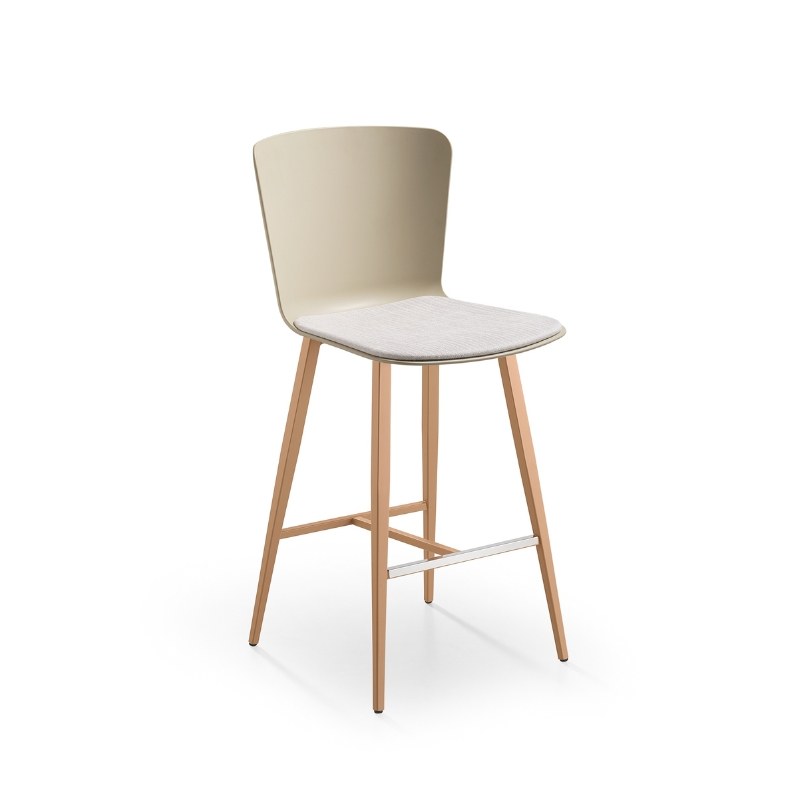 Tabouret CALLA en polypropylène et tissu - MIDJ