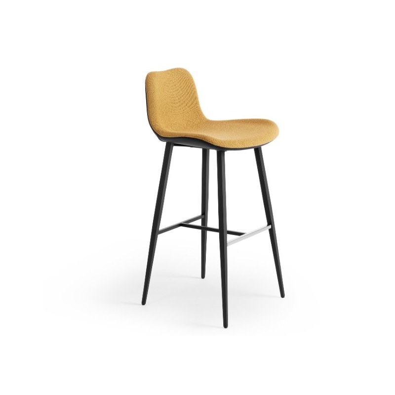 Tabouret DALIA en tissu, pieds métal - MIDJ