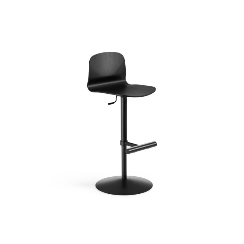 Tabouret LIÙ coque bois, pivotant réglable - MIDJ