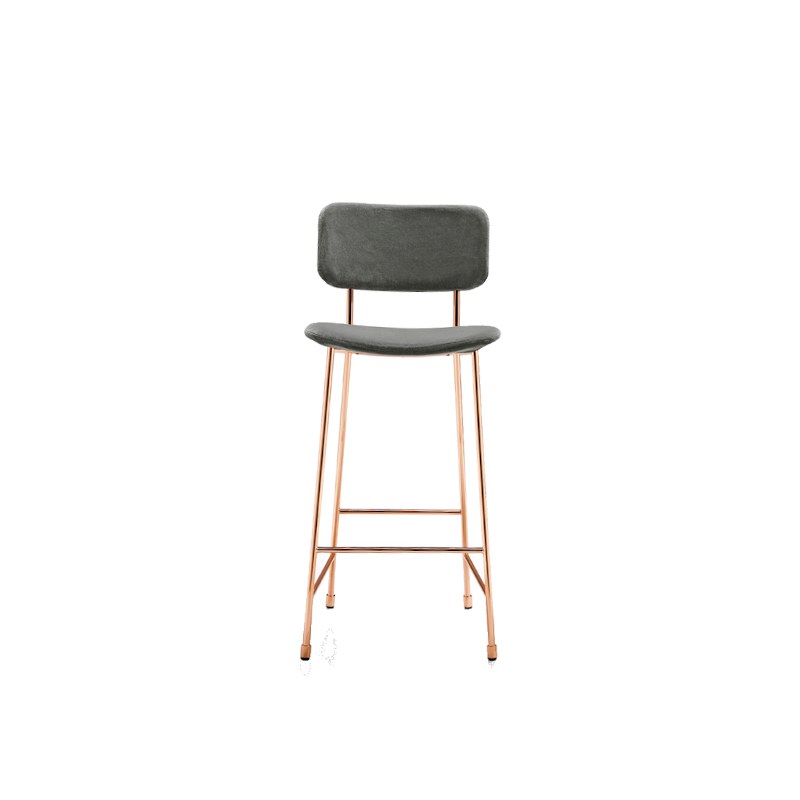 Tabouret MASTER en tissu, pieds métal - MIDJ