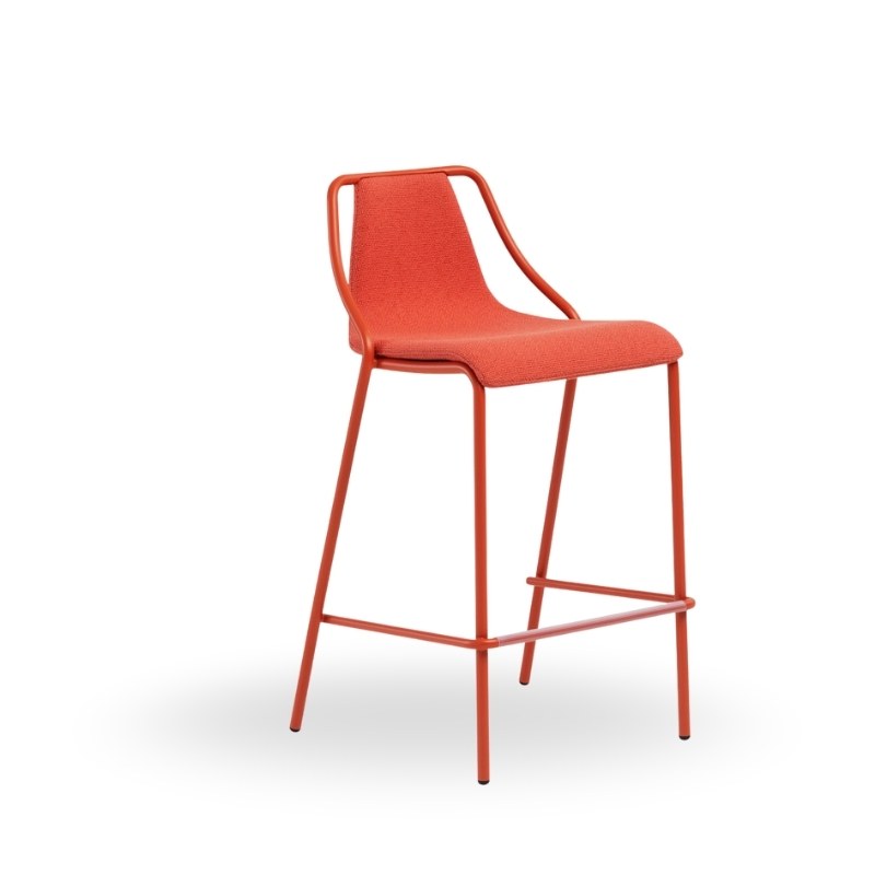Tabouret OLA en tissu, pieds métal - MIDJ