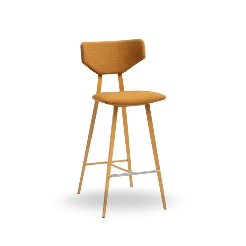 Tabouret TOSCA en tissu, pieds métal - MIDJ