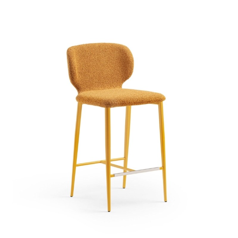Tabouret WRAP.1 en tissu, pieds métal - MIDJ