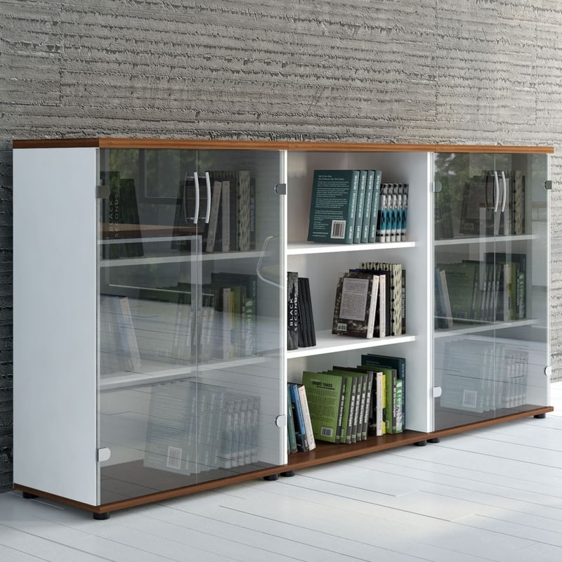 Armoire porte battante vitrée H 113 cm STANDARD