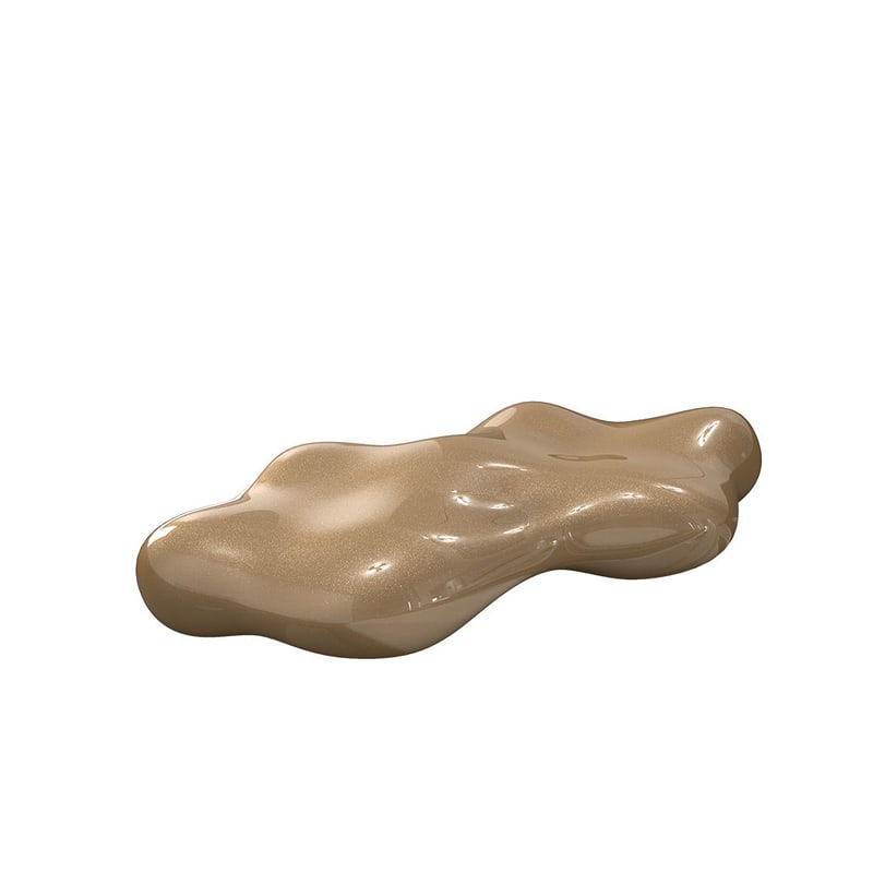 Banc design finition laqué LAVA - camel