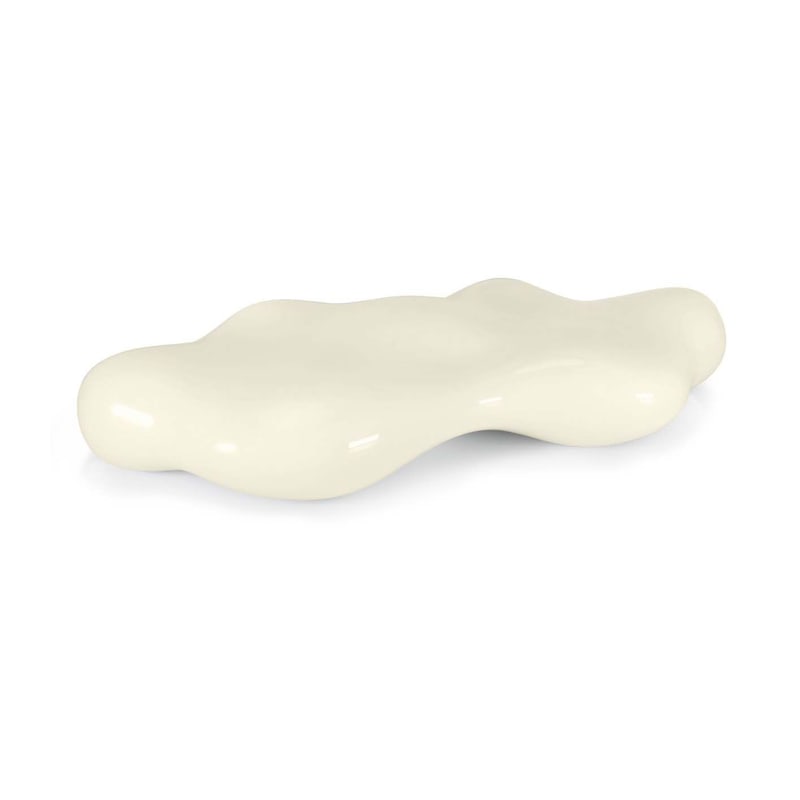 Banc design finition laqué LAVA - crème