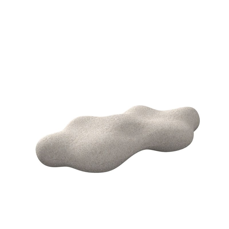 Banc design finition mat LAVA - écru granit