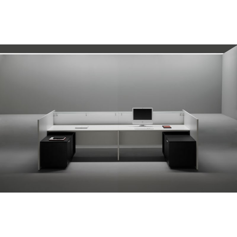 Banque d'accueil avec meuble rangement F25