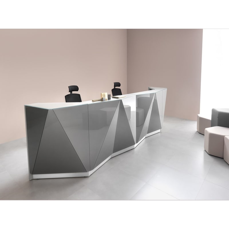 Banque d'accueil en verre ALPA - MDD