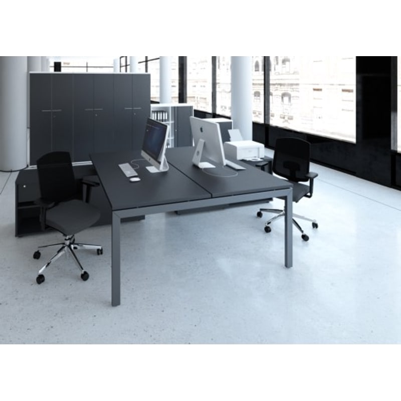 Bureau 2 postes sur meuble porteur OGI U