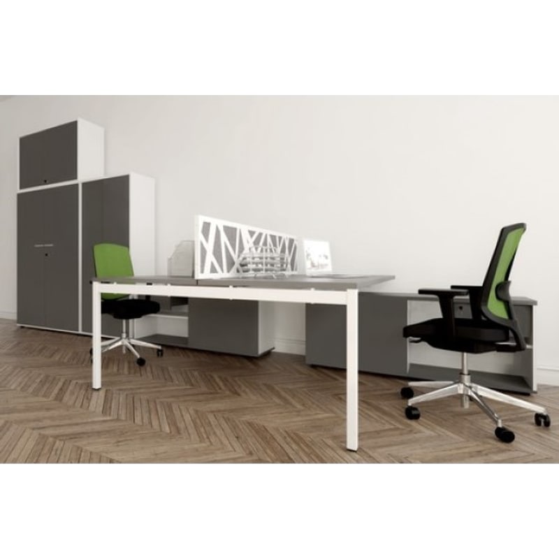 Bureau 2 postes sur meuble porteur OGI Y