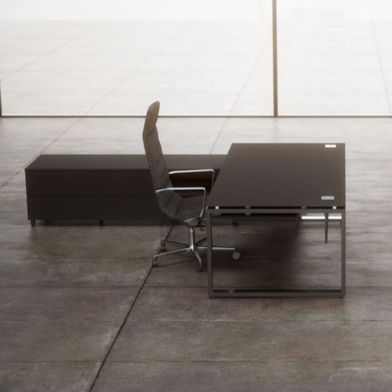 Bureau avec meuble à tiroirs PRESTIGE