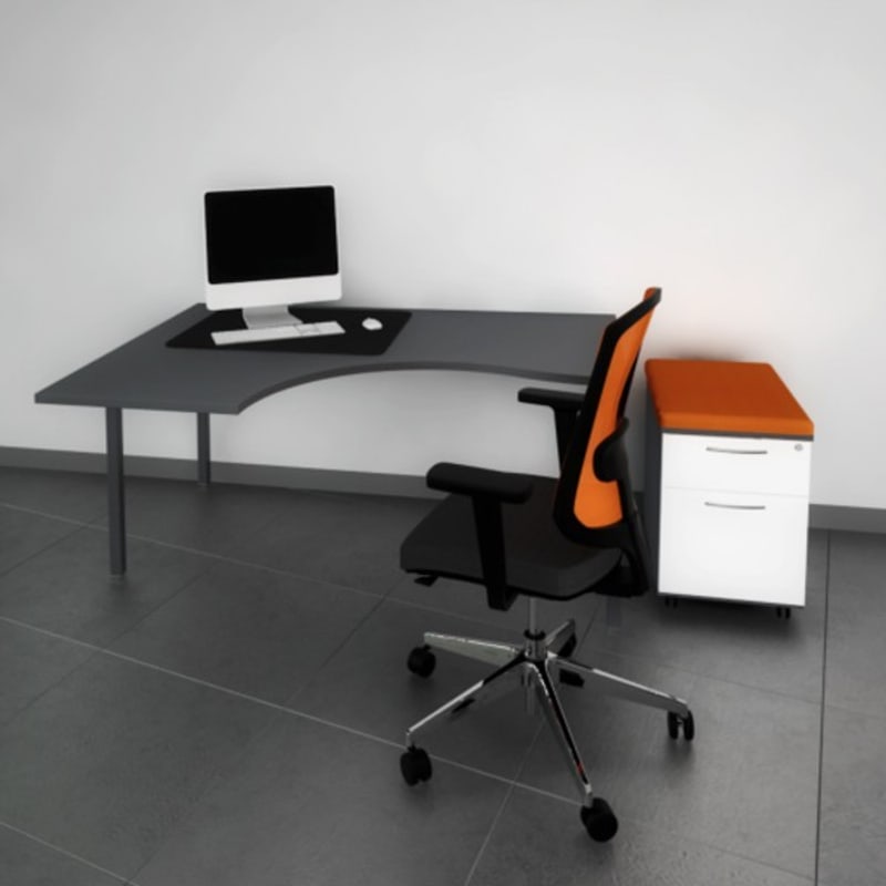 Bureau compact pieds droits OGI Y MDD